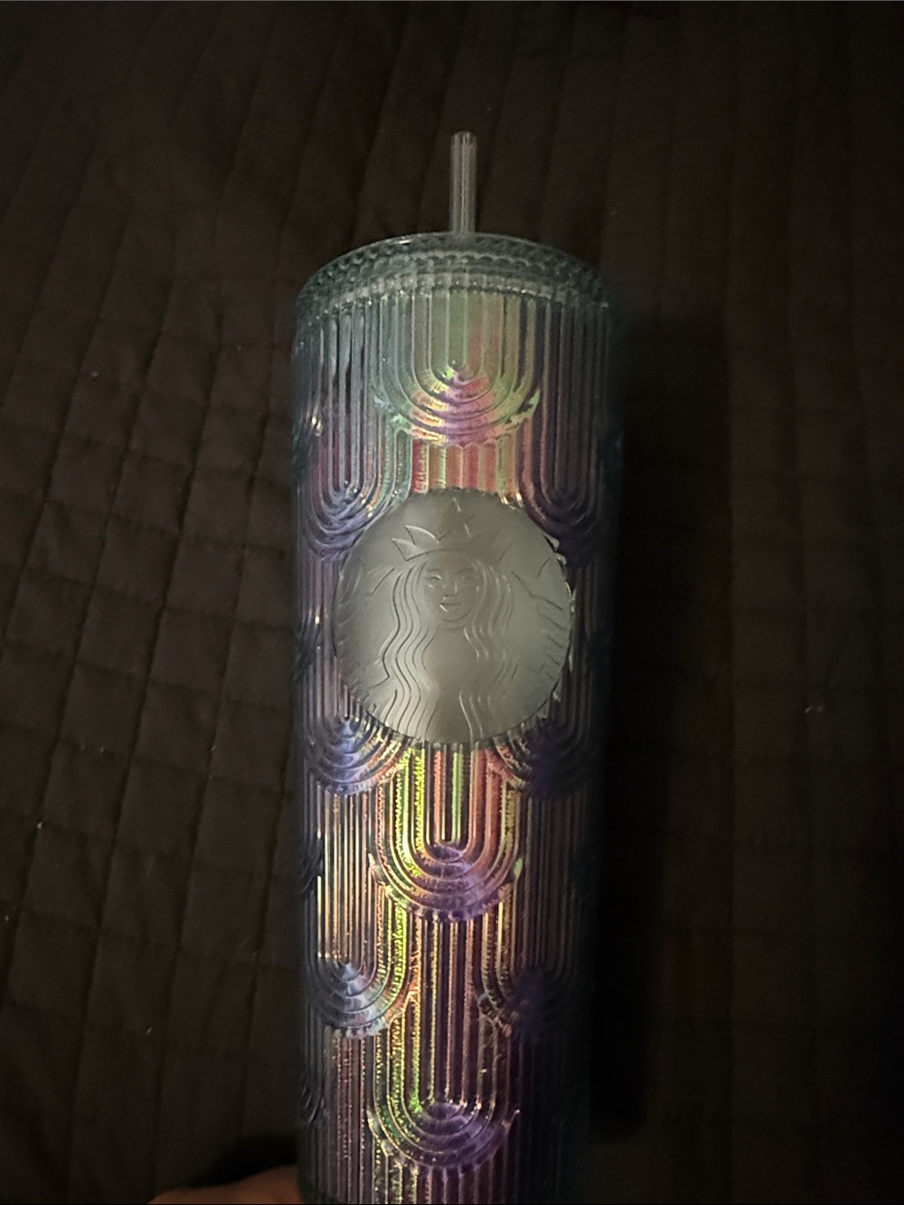 Starbucks 24oz Iridescent Rainbow Stainless Tumbler with Logo